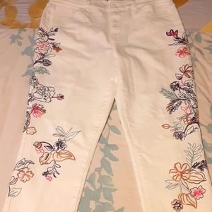 Diane Gilman embellished ankle pants